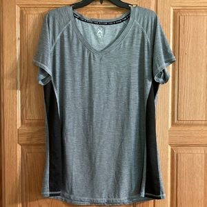 Game Time grey polyester/spandex athletic shirt, 2X